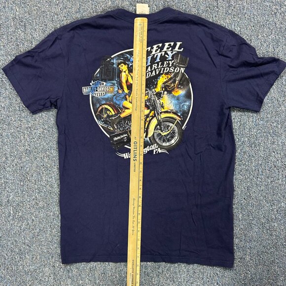 Steel Town Harley Washington Pennsylvania T Shirt Sz L - Picture 8 of 9